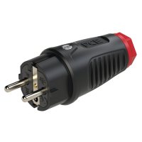 0522-sr PCE Вилка кабельная 16А/250V/2P+E/IP54 корпус черный, маркер красный