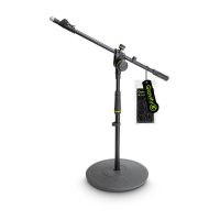 GMS2222B Gravity Подставка для микрофона короткая с круглым основанием и 2-точечной регулировкой телескопической стрелы