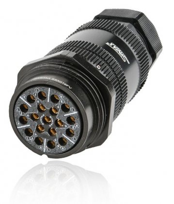 SSX19FV-GSMQN SSX 19 pin розетка кабельная, покрытие контактов золотом, под пайку (каб. 15-23мм) M40