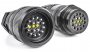 SSX16FV-SSMQNT00N Розетка кабельная SSX 16 pin, серебряное покрытие контактов, под пайку, каб. ввод 15-23 мм, контакты вставлены, черная