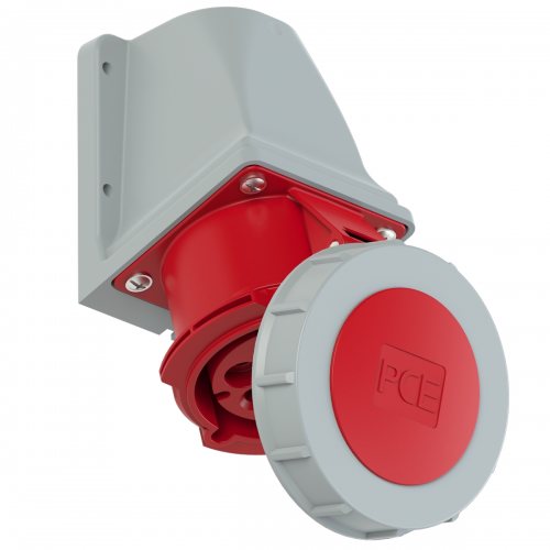 1272-6v PCE Розетка настенная 32А/400V/6P+E/IP67, никелированные контакты