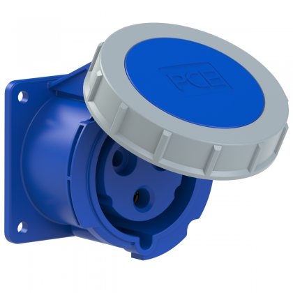 3232-6tt PCE Розетка встраиваемая 32А/230V/1P+N+E/IP67, безвинтовое подключение, фланец 75x75
