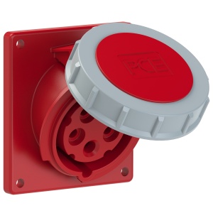 4152-6tt PCE Розетка встраиваемая наклонная 16А/400V/3P+N+E/IP67, фланец 92x100, безвинтовое подключ