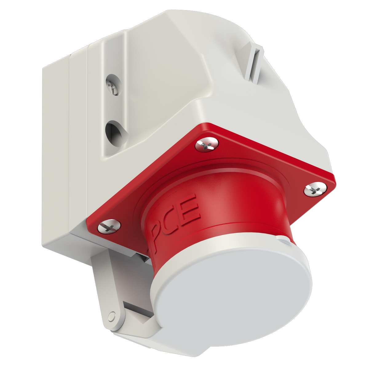 515-6d PCE Вилка настенная 16A/400V/3P+N+E/IP44 с крышкой