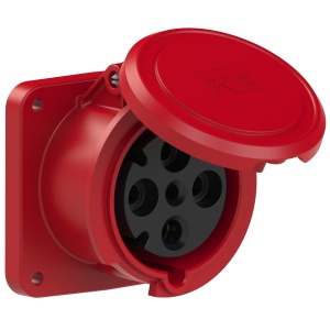 3341-6 PCE Розетка встраиваемая 63A/400V/3P+E/IP44, фланец 100x100