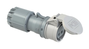 292-10v PCE Розетка кабельная 32А/24-42V/2P/IP44, никелированные контакты