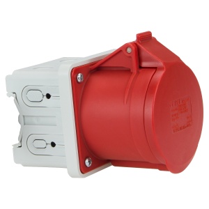 81325-6 PCE Розетка встр 32А/400V/3P+N+E//IP44 с монтажной коробкой на DIN-рейку