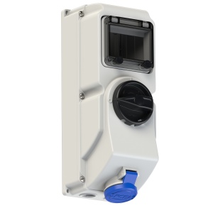 7613-6 PCE Розетка настенная 16A/230V/1P+N+E/IP44,под автоматический выключатель, DIN-рейка