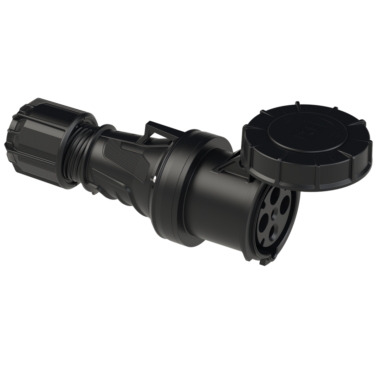 234-6xs PCE Розетка кабельная 63А/400V/3P+E/IP67, черная