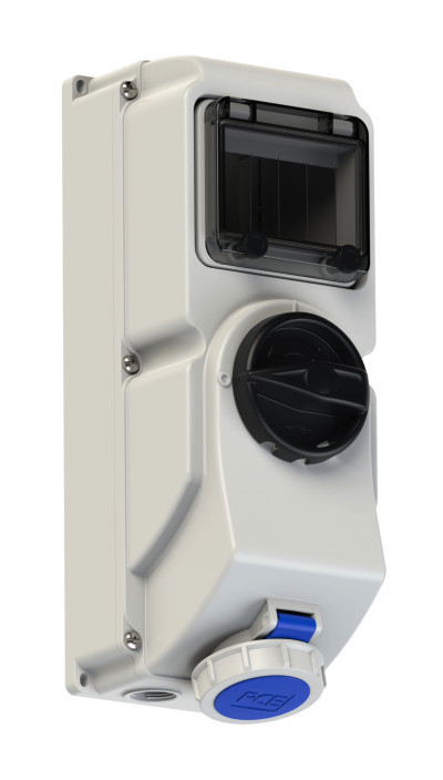 78132-6 PCE Розетка настен. с выкл.и блокир.16A/230V/1P+N+E/IP67, с держат. предох.(предох. не уком)