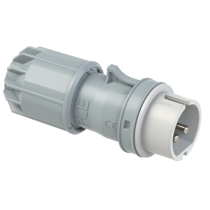 092-12v PCE Вилка кабельная 32А/42V/2P/IP44, никелированные контакты