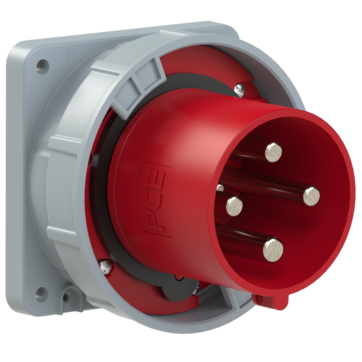 644-6 PCE Вилка встраиваемая 125А/400V/3P+E/IP67, фланец 120x120