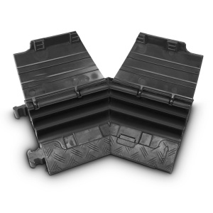 85210BLKL AdamHall  Угловой сегмент 45° для Defender MINI 85200, 3-канальный, левый, черная крышка		