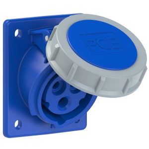4132-6ttf78 PCE Розетка встраиваемая наклонная 16А/230V/1P+N+E/IP67,фланец 70x85,безвинтовое подключ