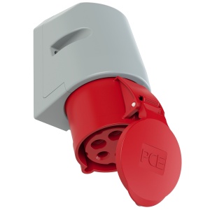 125-6tt PCE Розетка настенная 32А/400V/3P+N+E/IP44, безвинтовое подключение 