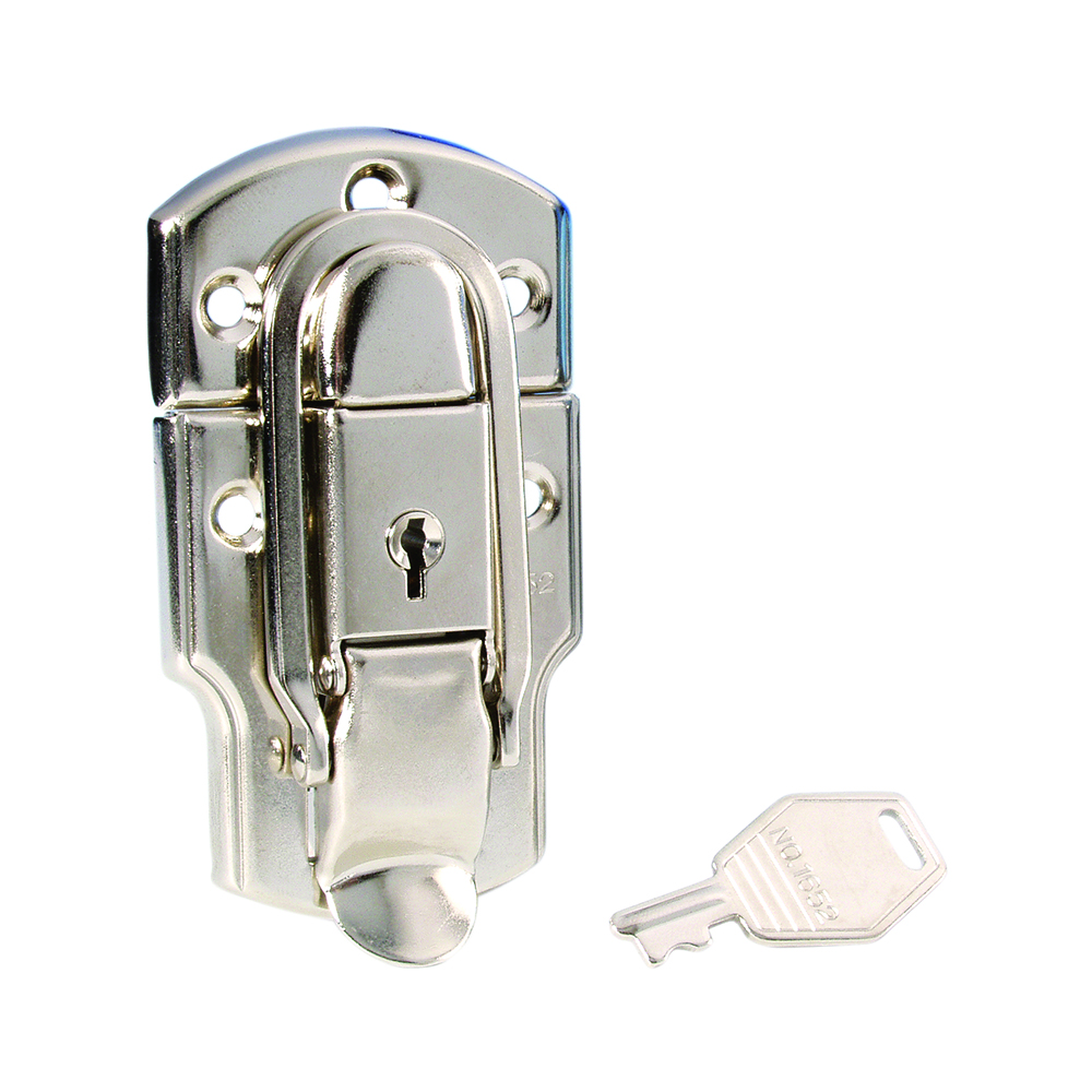 1911 Adam Hall Замок накладной большой никелированный  запираемый