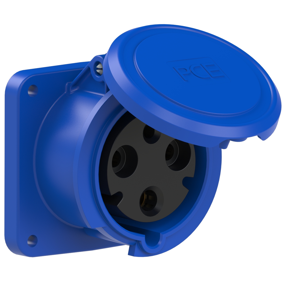 3331-6 PCE Розетка встраиваемая 63A/230V/2P+E/IP44, фланец 100x100