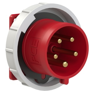 6252-6 PCE Вилка встраиваемая 32А/400V/3P+N+E/IP67, фланец 75x75