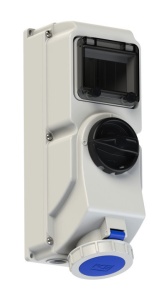 78232-6 PCE Розетка настен. с выкл.и блокир.32A/230V/1P+N+E/IP67, с держат. предох.(предох. не уком)