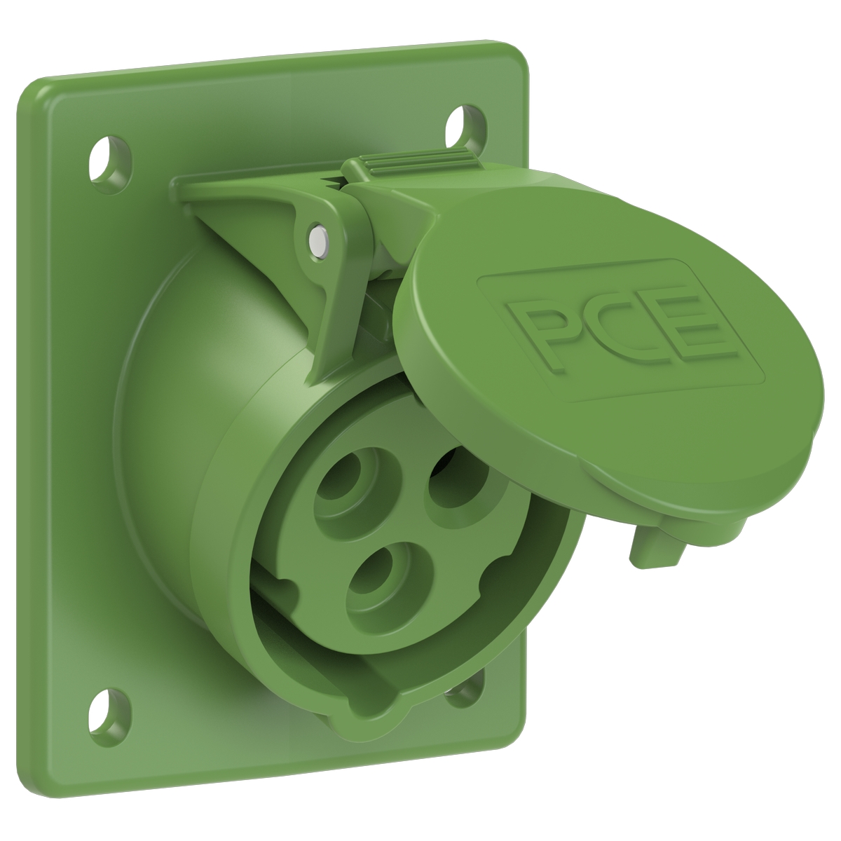 413-2 PCE Розетка встраиваемая наклонная 16А/50-500V/1P+N+E/IP44