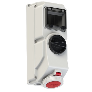 76152-6 PCE Розетка настенная 16A/400V/3P+N+E/IP67, под автоматический выключатель, DIN-рейка