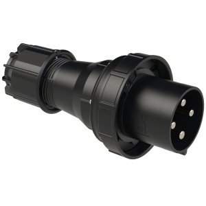 044-6xs PCE Вилка кабельная 125А/400V/3P+E/IP67, черная