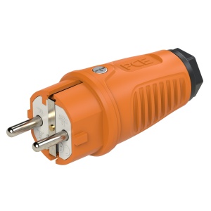 0511-os PCE Вилка кабельная 16A/250V/2P+E/IP54 корпус оранжевый, маркер черный