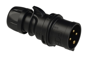 014-6ttx PCE Вилка кабельная 16А/400V/3P+E/IP44, безвинтовое подключение, черная