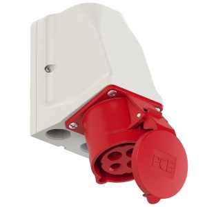 924-6w PCE Розетка настенная 32А/400V/3P+E/IP44