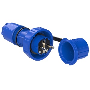 20051-b PCE Вилка каб 16А/250V/2P+E/IP68 NAUTILUS