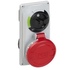 6025-6 PCE Розетка встраиваемая 32А/400V/3P+N+E/IP44, с выключателем и блокировкой 