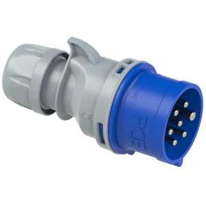017-9v PCE Вилка каб 16А/230V/6P+E/IP44