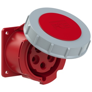 3252-6tt PCE Розетка встраиваемая 32А/400V/3P+N+E/IP67, безвинтовое подключение, фланец 75x75
