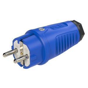 0511-bs PCE Вилка кабельная 16A/250V/2P+E/IP54 корпус синий, маркер черный