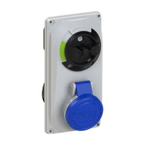 6013-6 PCE Розетка встраиваемая 16А/230V/1P+N+E/IP44, с выключателем и блокировкой 