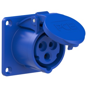 313-6 PCE Розетка встраиваемая 16А/230V/1P+N+E/IP44, фланец 70x70