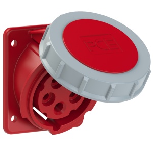 4152-6ttf87 PCE Розетка встраиваемая наклонная 16А/400V/3P+N+E/IP67,фланец 75x85,безвинтовое подключ