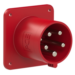 6351-6k Вилка встраиваемая 63А/400V/3P+N+E/IP44, фланец 100x100