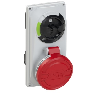 6024-6 PCE Розетка встраиваемая 32А/400V/3P+E/IP44, с выключателем и блокировкой 