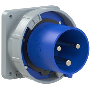 643-6 PCE Вилка встраиваемая 125А/230V/1P+N+E/IP67, фланец 120x120