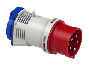 9433020 PCE Адаптер (CEE 16A 3P+N+E – Schuko 16A 2P+E) IP44