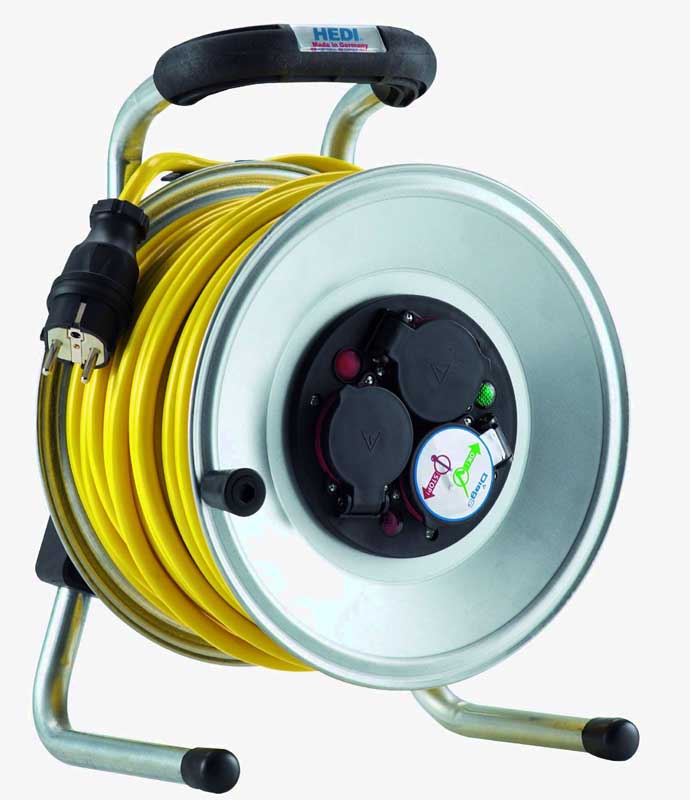 K1S40UTF HEDI Удлинитель на катушке из металла D=255мм/3GS/IP44/40м AT-N07V3V3-F3G1,5/термозащита