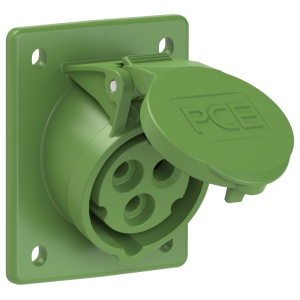 413-2 PCE Розетка встраиваемая наклонная 16А/50-500V/1P+N+E/IP44