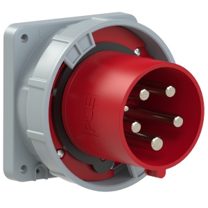 645-6 PCE Вилка встраиваемая 125А/400V/3P+N+E/IP67, фланец 120x120