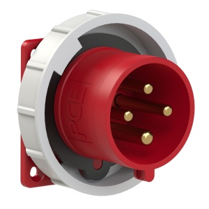 6242-6 PCE Вилка встраиваемая 32А/400V/3P+E/IP67, фланец 75x75