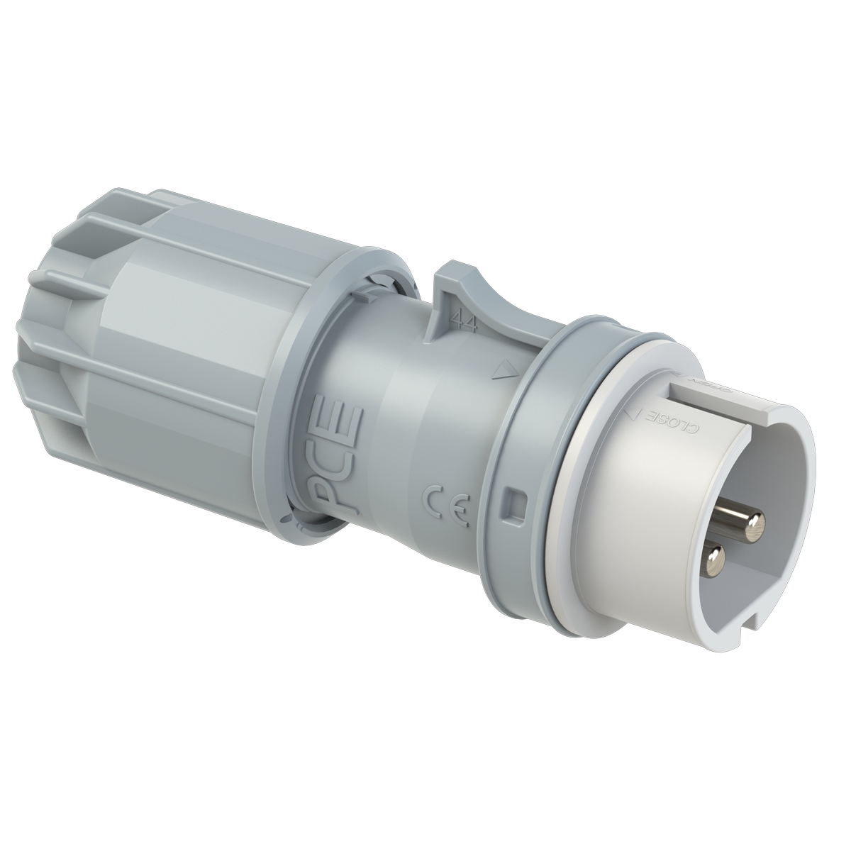 092-12v PCE Вилка кабельная 32А/42V/2P/IP44, никелированные контакты