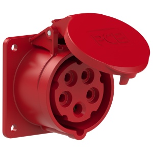 315-6ttf7 PCE Розетка встраиваемая 16А/400V/3P+N+E/IP44, безвинтовое подключение, фланец 75x75