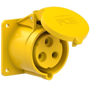 323-4f7 PCE Розетка встр 32A/110V/1P+N+E/IP44