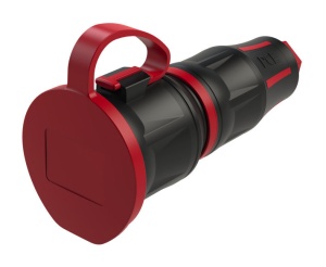 25711-src PCE Розетка каб 16A/250V/2P+E/IP54 с крышкой, корпус черный, крышка и маркер красный, штор 25711-src PCE Розетка каб 16A/250V/2P+E/IP54 с крышкой, корпус черный, крышка и маркер красный, штор