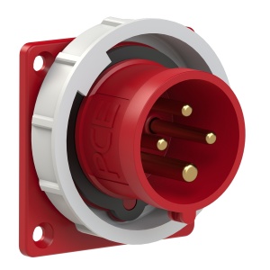 6142-6 PCE Вилка встраиваемая 16А/400V/3P+E/IP67, фланец 75x75